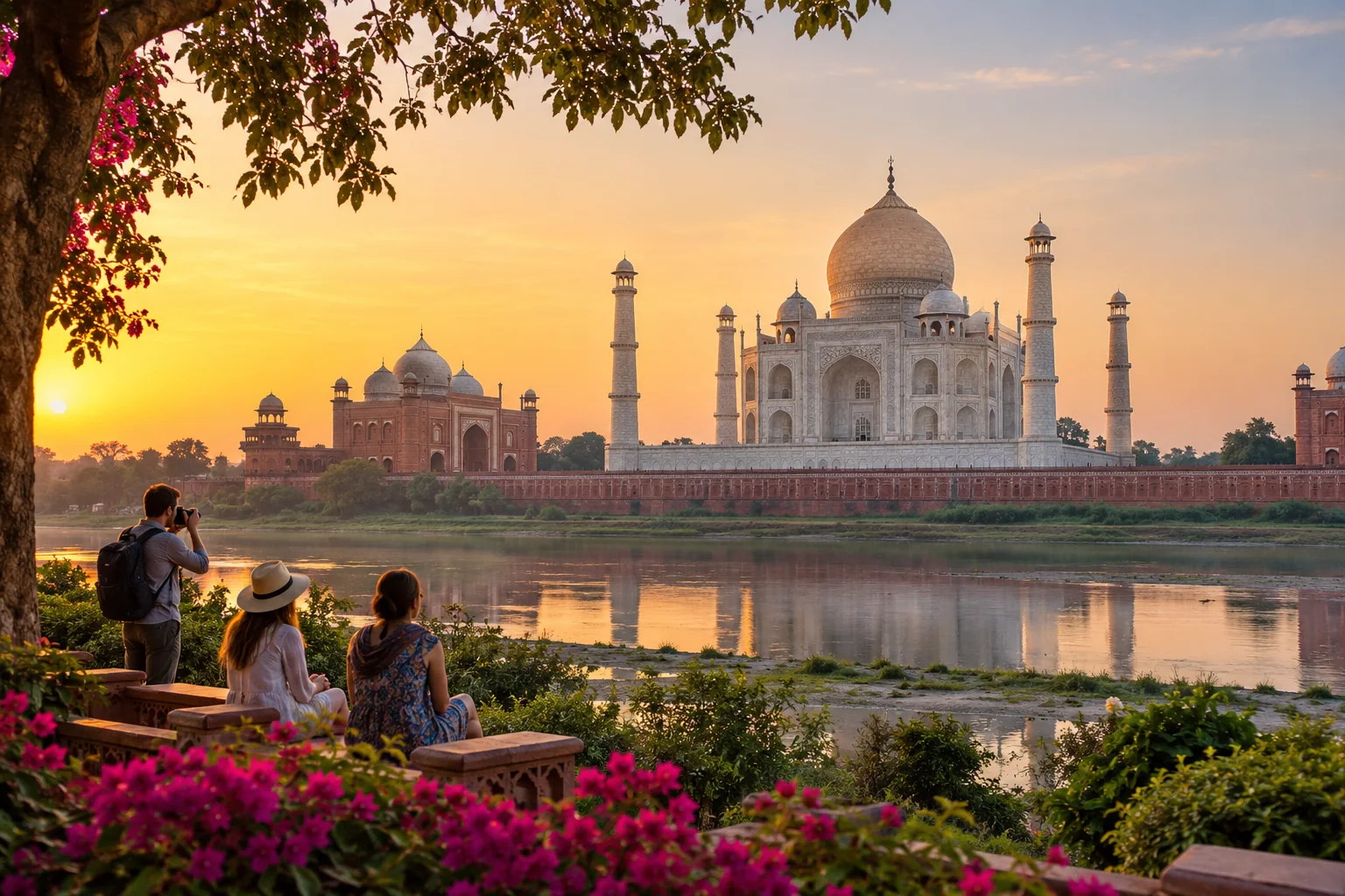 Taj Mahal all’alba, immagine illustrativa