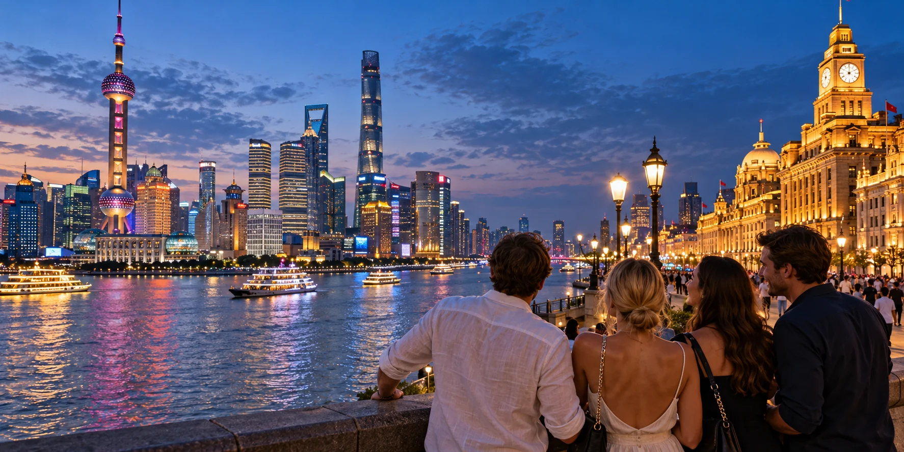 Bund e skyline di Shanghai, immagine illustrativa