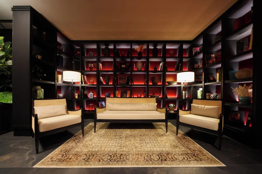 Lounge con libreria