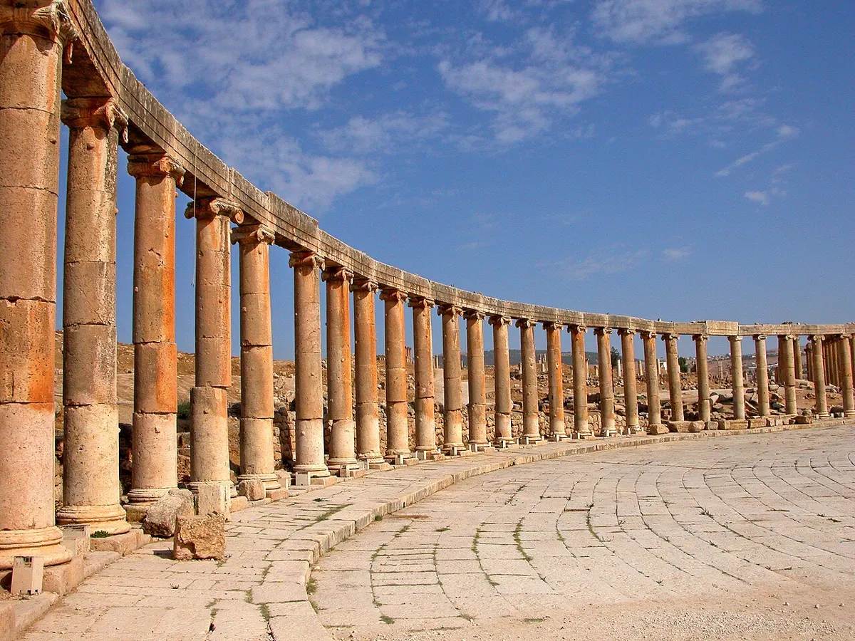 La piazza ovale di Jerash