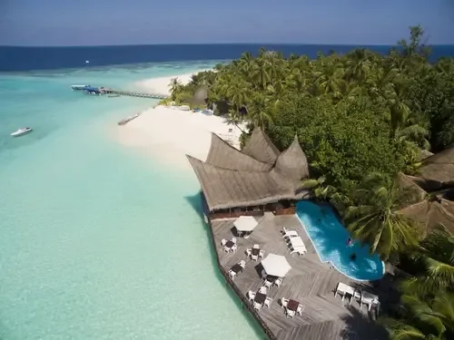 Thulhagiri Island Resort, veduta della struttura dall’alto
